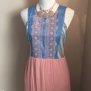 Flying Tomato Pastel Bohemian Hippie Maxi Dress